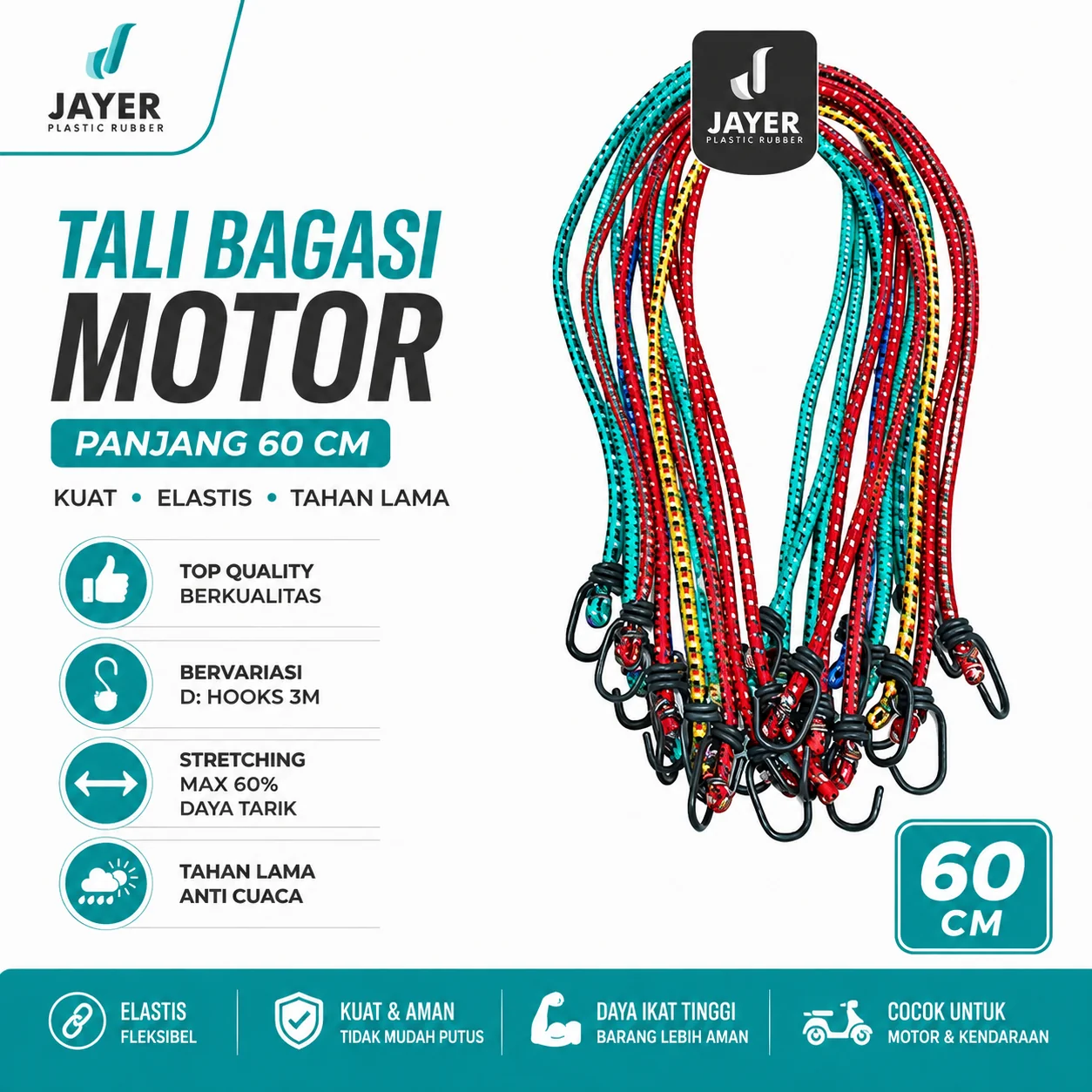 Tali bagasi 60 cm Kualitas Terjamin
